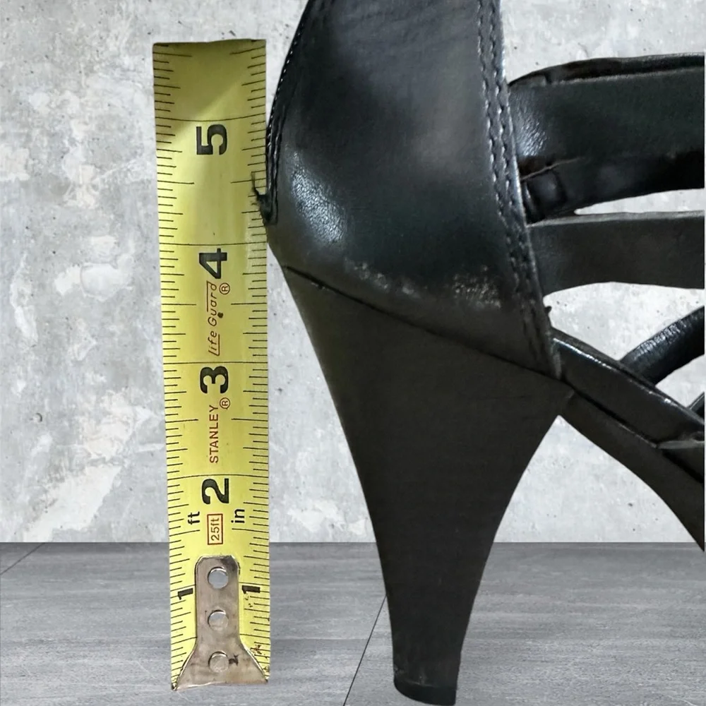 Via Spiga high heel sz 7 leather Roman strappy buckles platform dress shoes - Picture 12 of 12